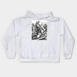 The Waggoner, the Dance of Death - Hans Holbein Kids Hoodie